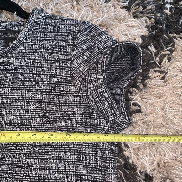 Rachel Zoe Textured Black & White Short Sleeve Mini Dress S - Picture 7 of 8